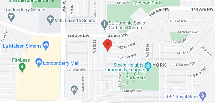 map of 14115 62 ST NW